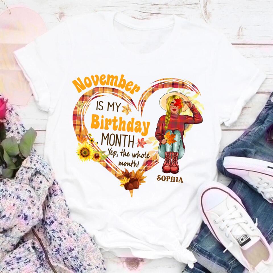 November Birthday Shirt, Custom Birthday Shirt, Queens are Born In November, November Birthday Shirts For Woman, November Birthday Gifts