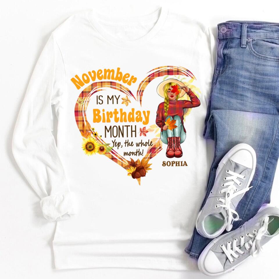 November Birthday Shirt, Custom Birthday Shirt, Queens are Born In November, November Birthday Shirts For Woman, November Birthday Gifts