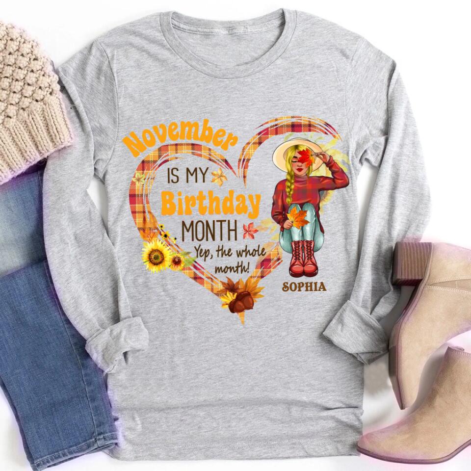 November Birthday Shirt, Custom Birthday Shirt, Queens are Born In November, November Birthday Shirts For Woman, November Birthday Gifts
