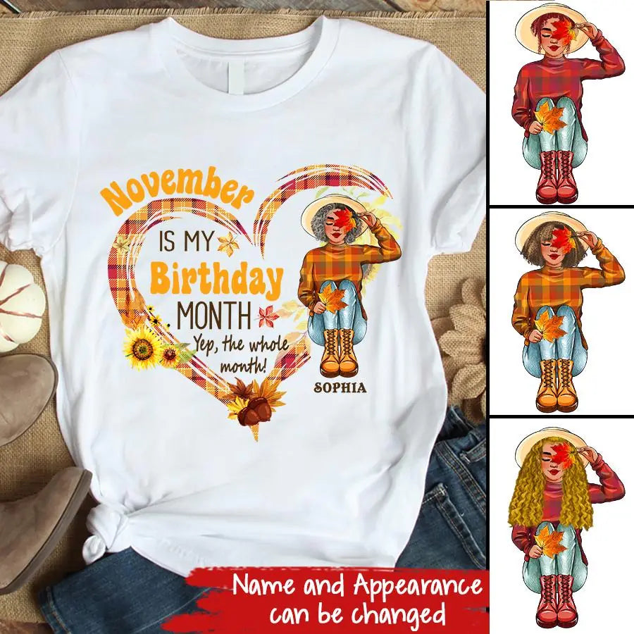 November Birthday Shirt, Custom Birthday Shirt, Queens are Born In November, November Birthday Shirts For Woman, November Birthday Gifts
