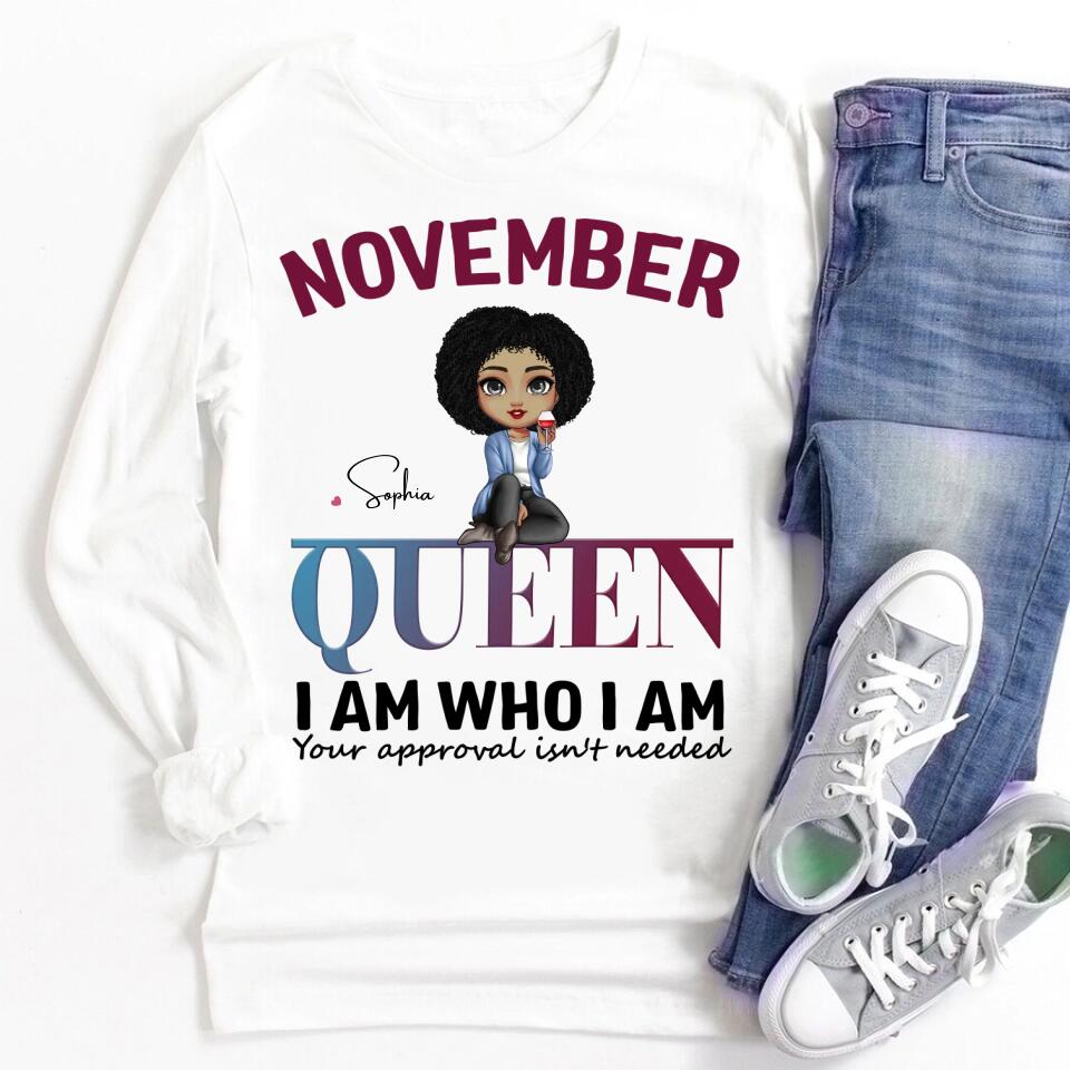 November Birthday Shirt, Custom Birthday Shirt, Queens are Born In November, November Birthday Shirts For Woman, November Birthday Gifts