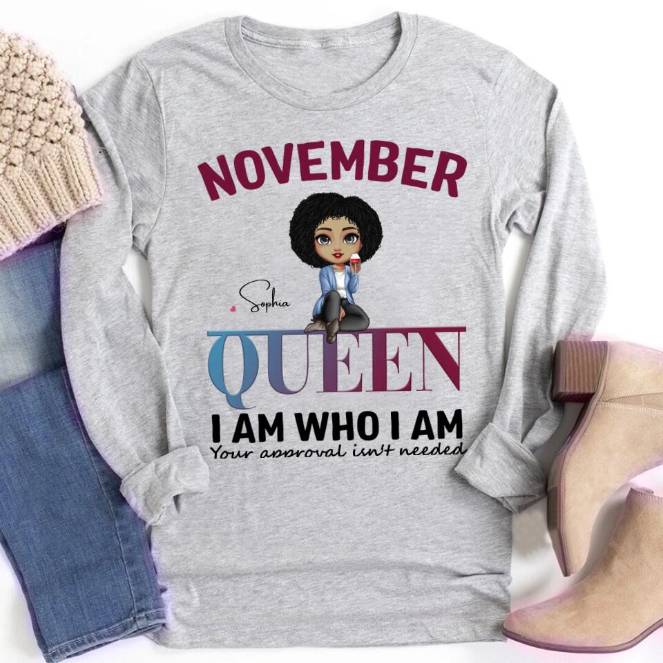 November Birthday Shirt, Custom Birthday Shirt, Queens are Born In November, November Birthday Shirts For Woman, November Birthday Gifts