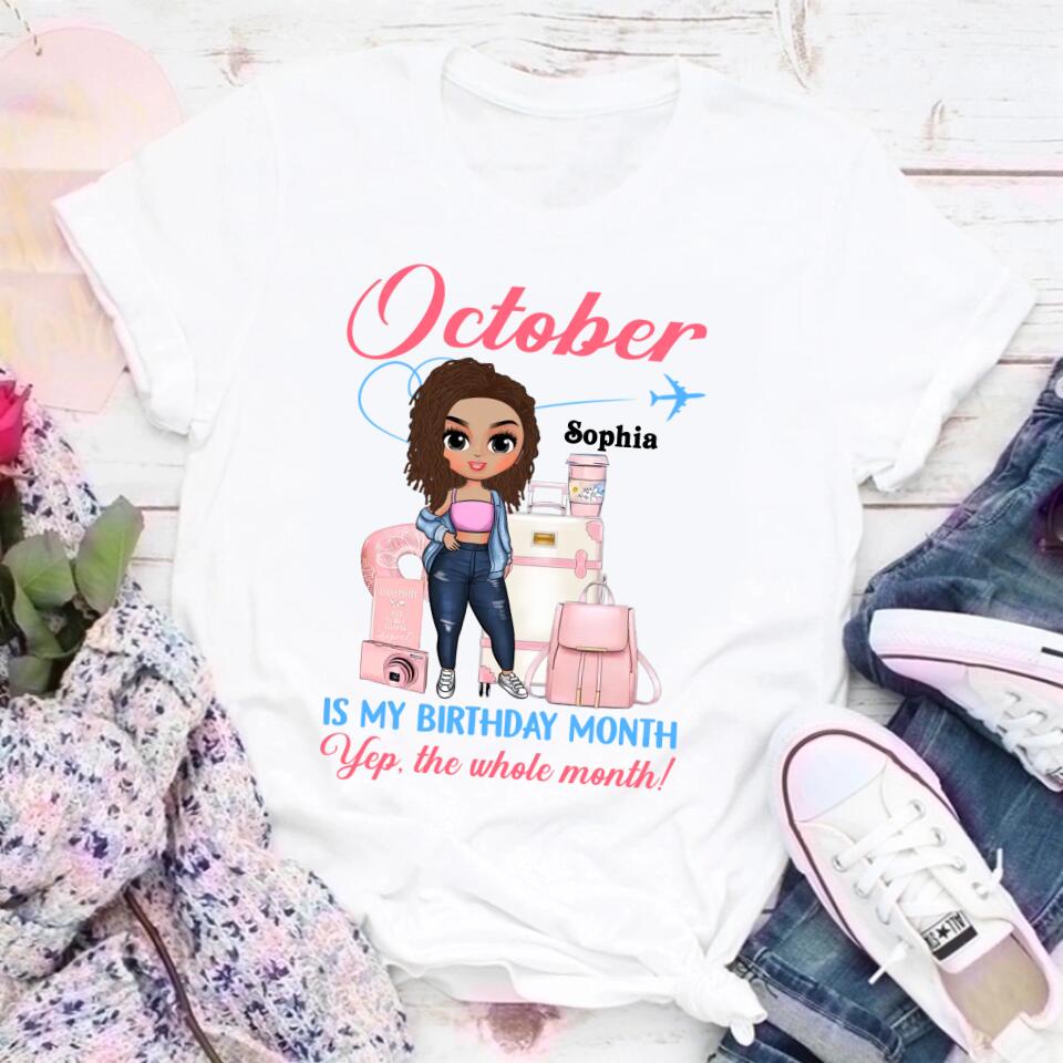 October Birthday Shirt, Custom Birthday Shirt, Queens are Born In October, October Birthday Shirts For Woman, October Birthday Gifts