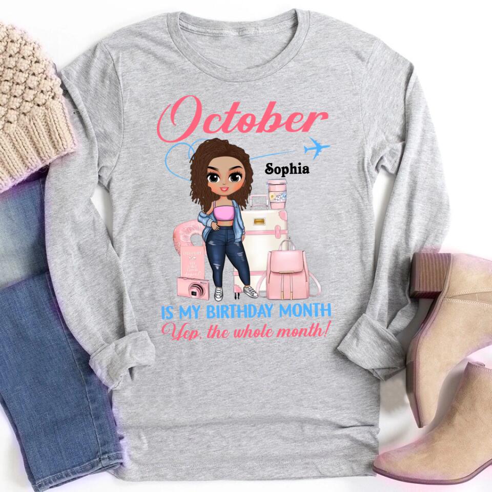 October Birthday Shirt, Custom Birthday Shirt, Queens are Born In October, October Birthday Shirts For Woman, October Birthday Gifts