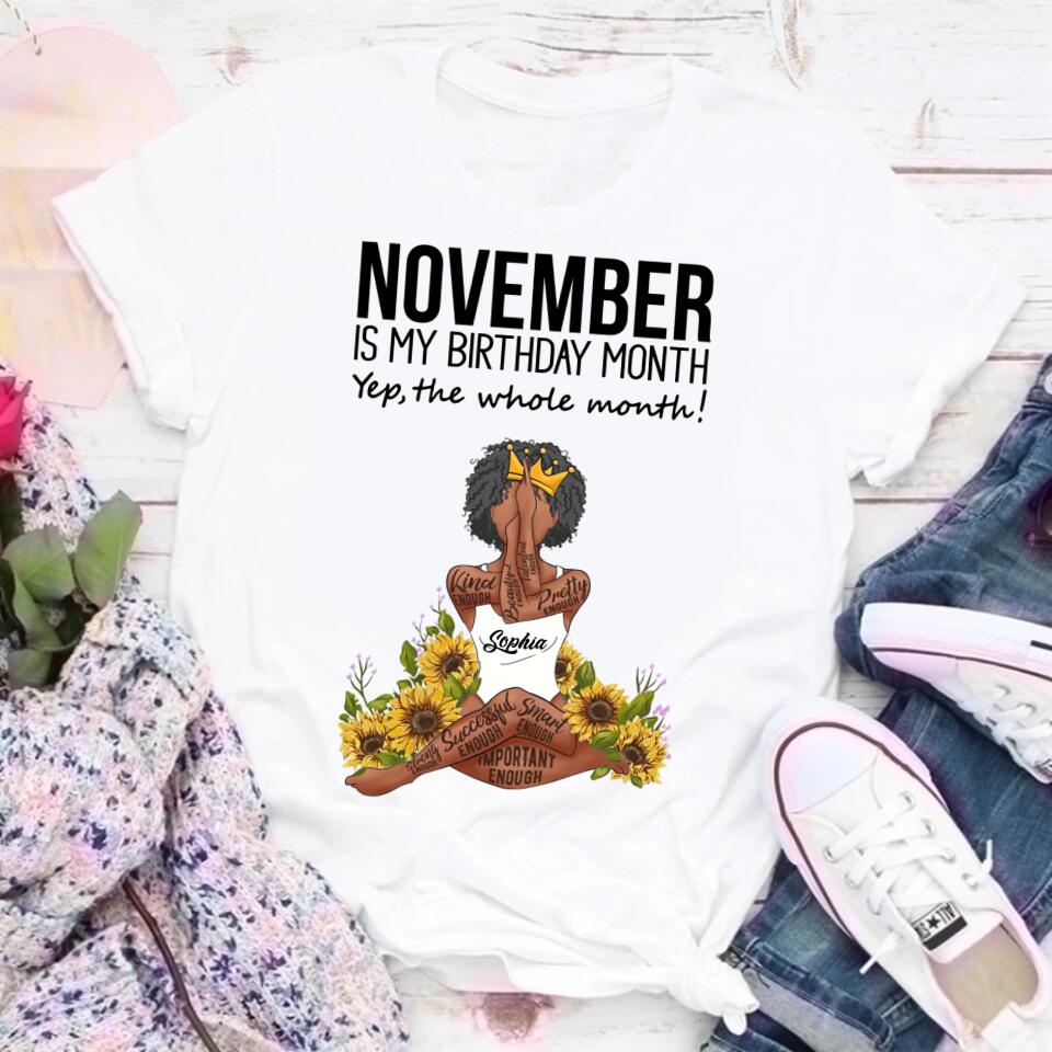 November Birthday Shirt, Custom Birthday Shirt, Queens are Born In November, November Birthday Shirts For Woman, November Birthday Gifts