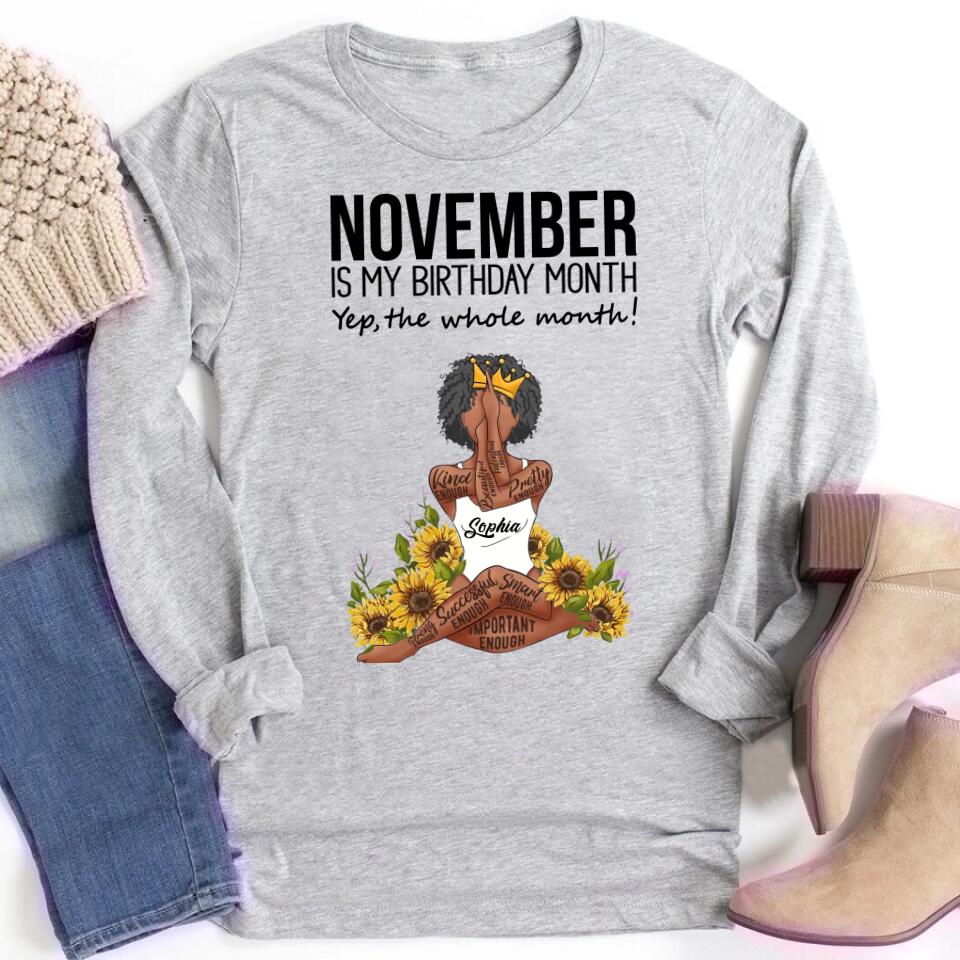 November Birthday Shirt, Custom Birthday Shirt, Queens are Born In November, November Birthday Shirts For Woman, November Birthday Gifts