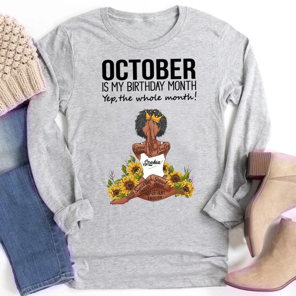 October Birthday Shirt, Custom Birthday Shirt, Queens are Born In October, October Birthday Shirts For Woman, October Birthday Gifts
