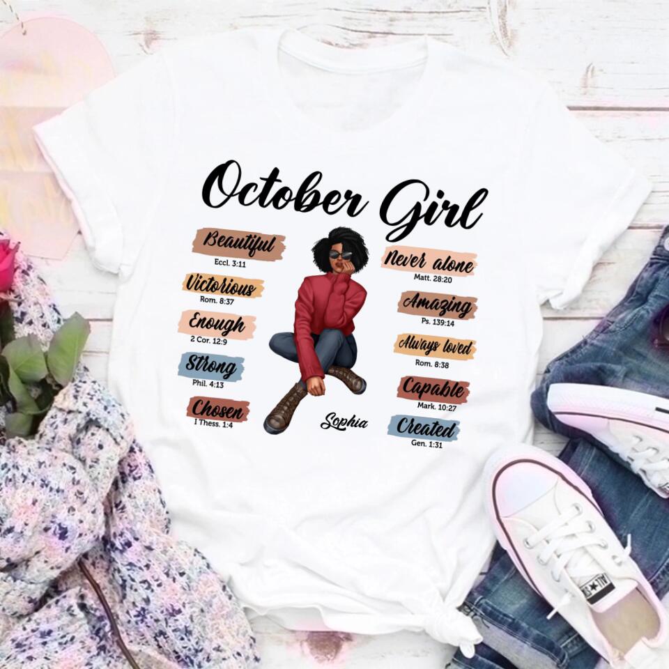October Birthday Shirt, Custom Birthday Shirt, Queens are Born In October, October Birthday Shirts For Woman, October Birthday Gifts