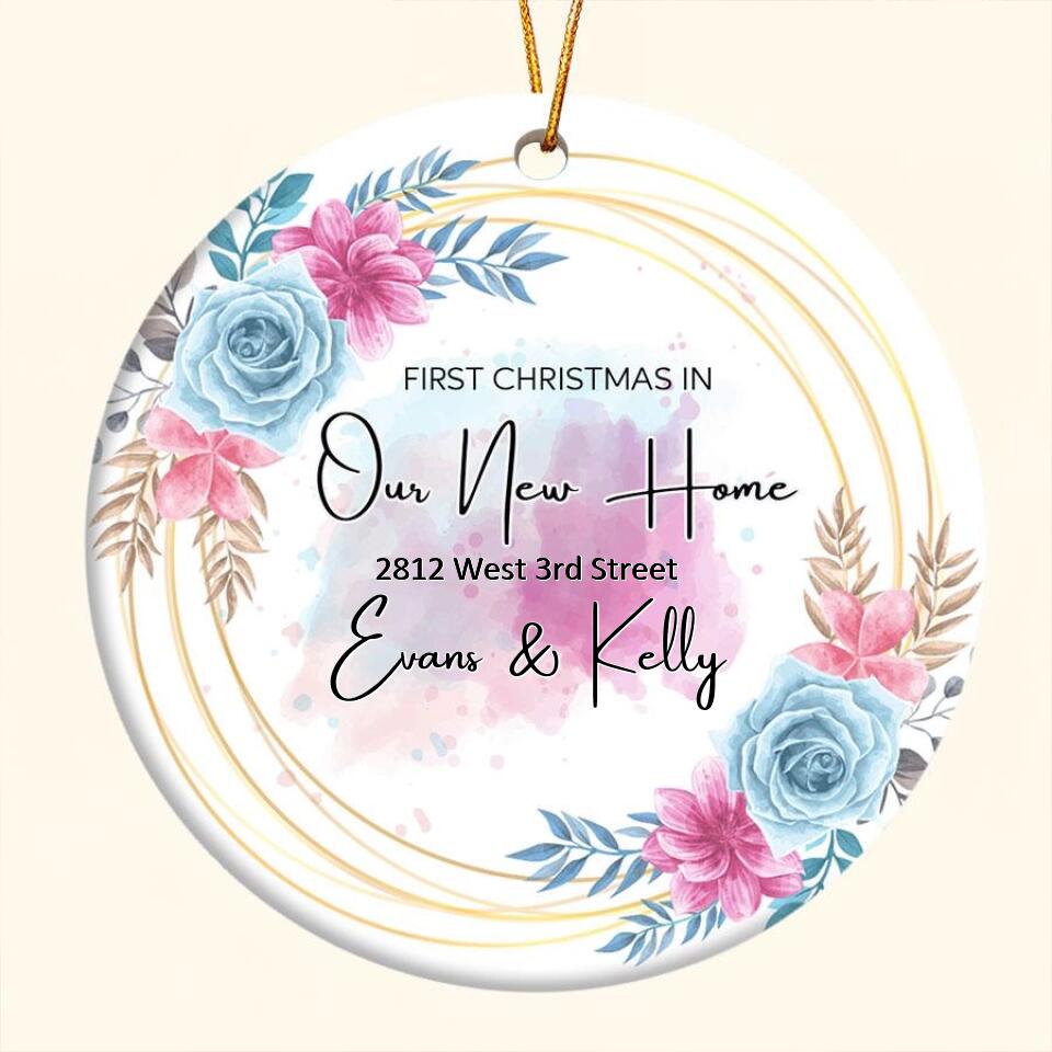 Our First Christmas In Our New Home Ornament, Custom Family Christmas Ornament, Personalized Ornament, New Family Ornament, Christmas Gifts