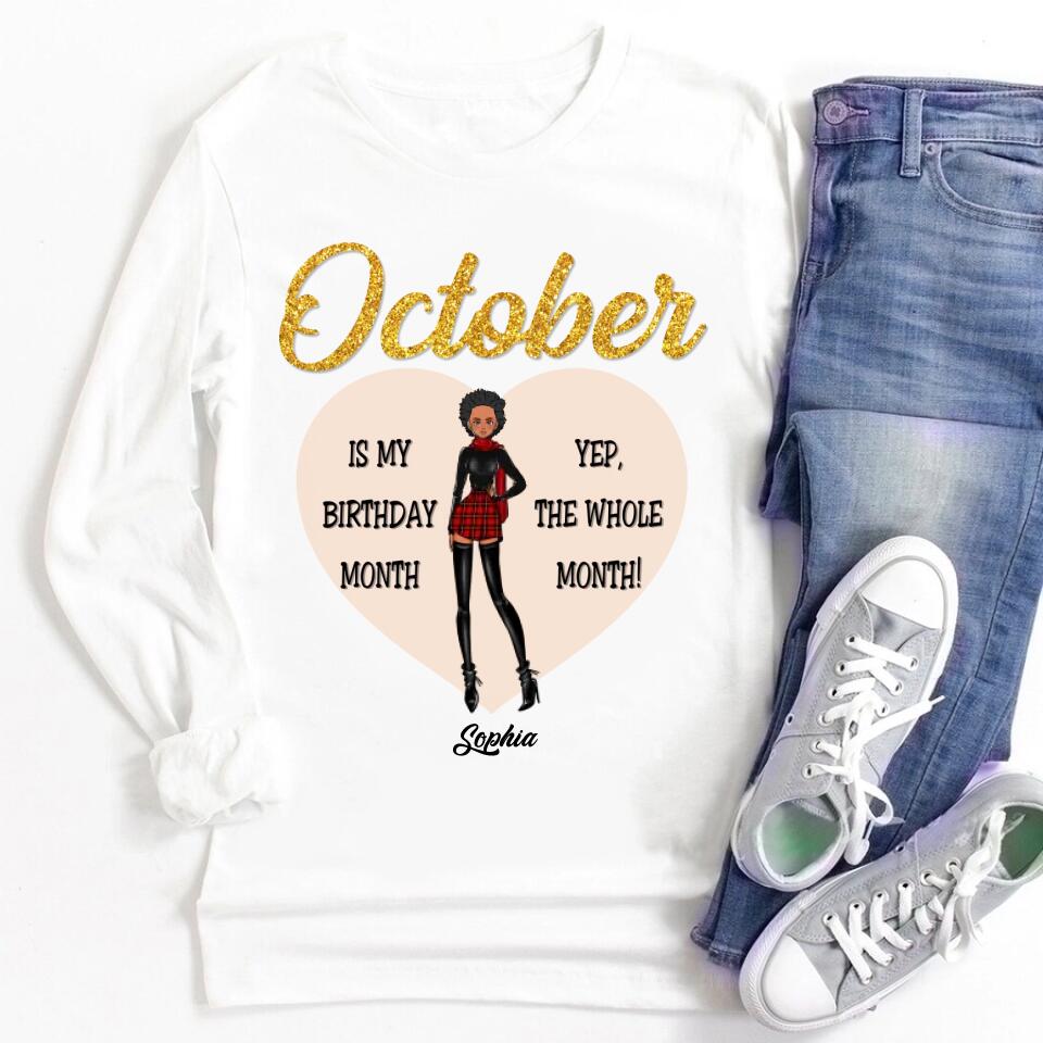October Birthday Shirt, Custom Birthday Shirt, Queens are Born In October, October Birthday Shirts For Woman, October Birthday Gifts