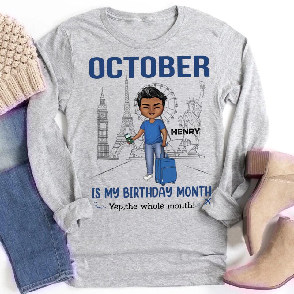 October Birthday Shirt, Custom Birthday Shirt, Kings are Born In October, October Birthday Shirts For Man, October Birthday Gifts