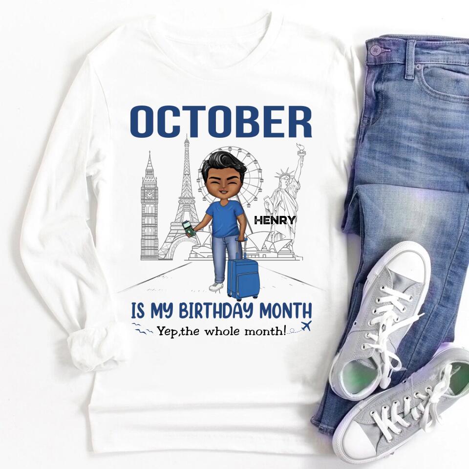 October Birthday Shirt, Custom Birthday Shirt, Kings are Born In October, October Birthday Shirts For Man, October Birthday Gifts