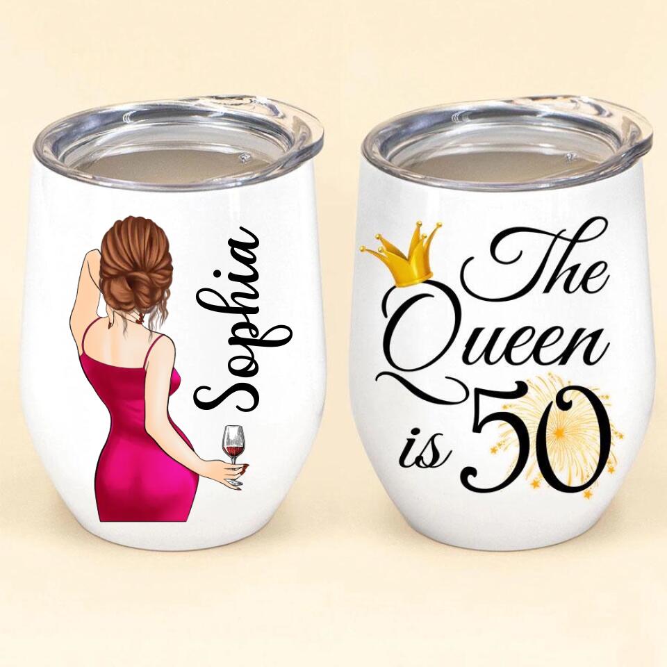Personalized 50th Birthday Gifts, Personalized Wine Tumbler - 1972 50th Birthday Wine Tumbler, 50th Gift Ideas For Her