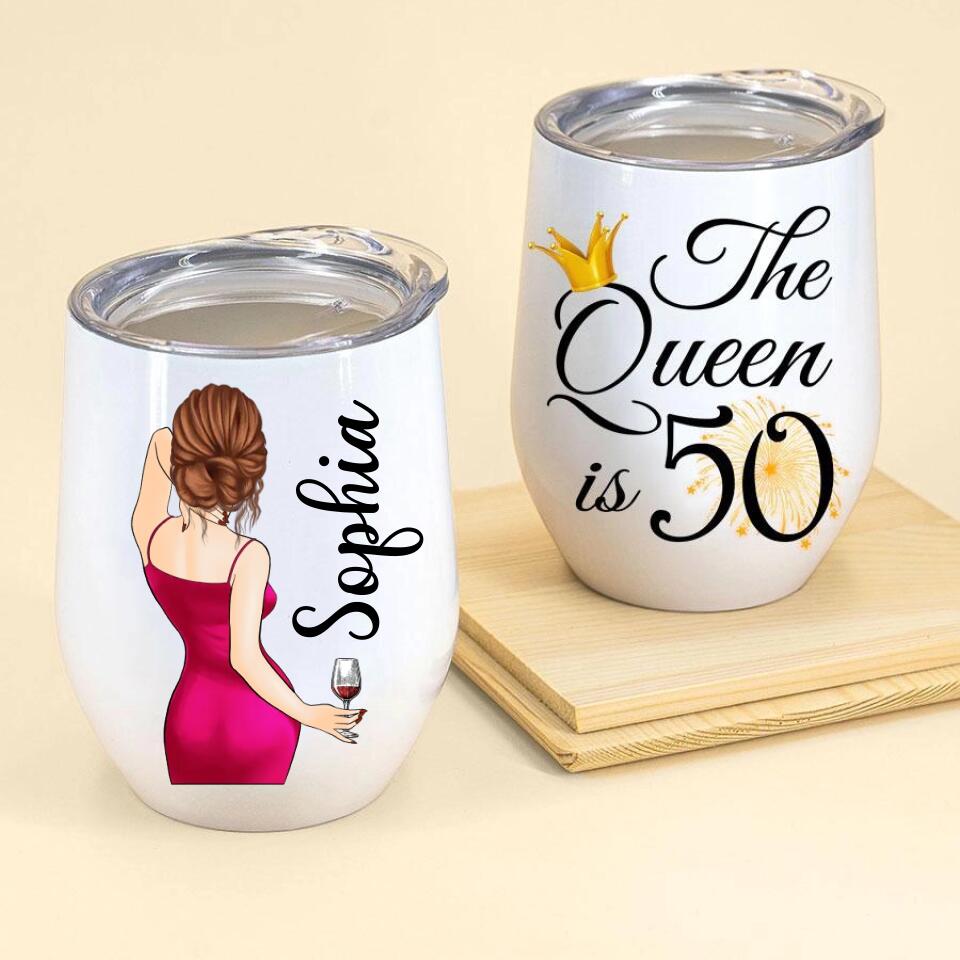 Personalized 50th Birthday Gifts, Personalized Wine Tumbler - 1972 50th Birthday Wine Tumbler, 50th Gift Ideas For Her