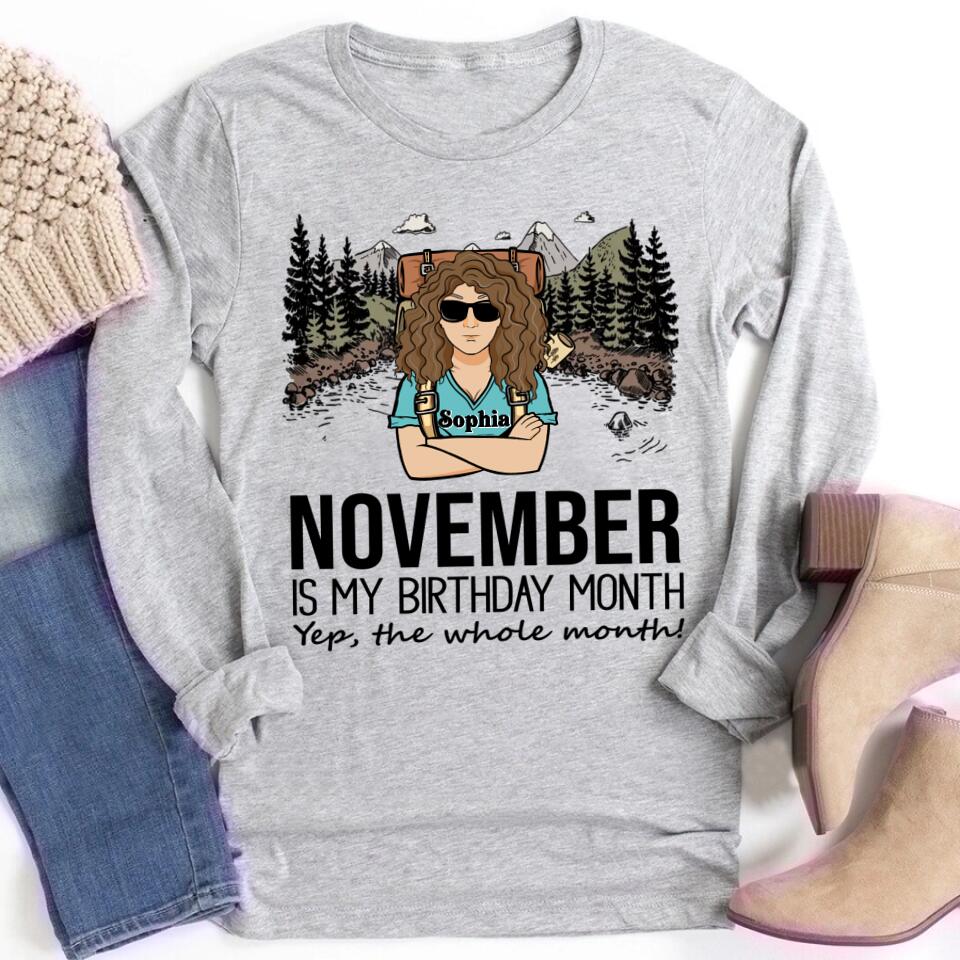 November Birthday Shirt, Custom Birthday Shirt, Queens are Born In November, November Birthday Shirts For Woman, November Birthday Gifts, Camping Lover