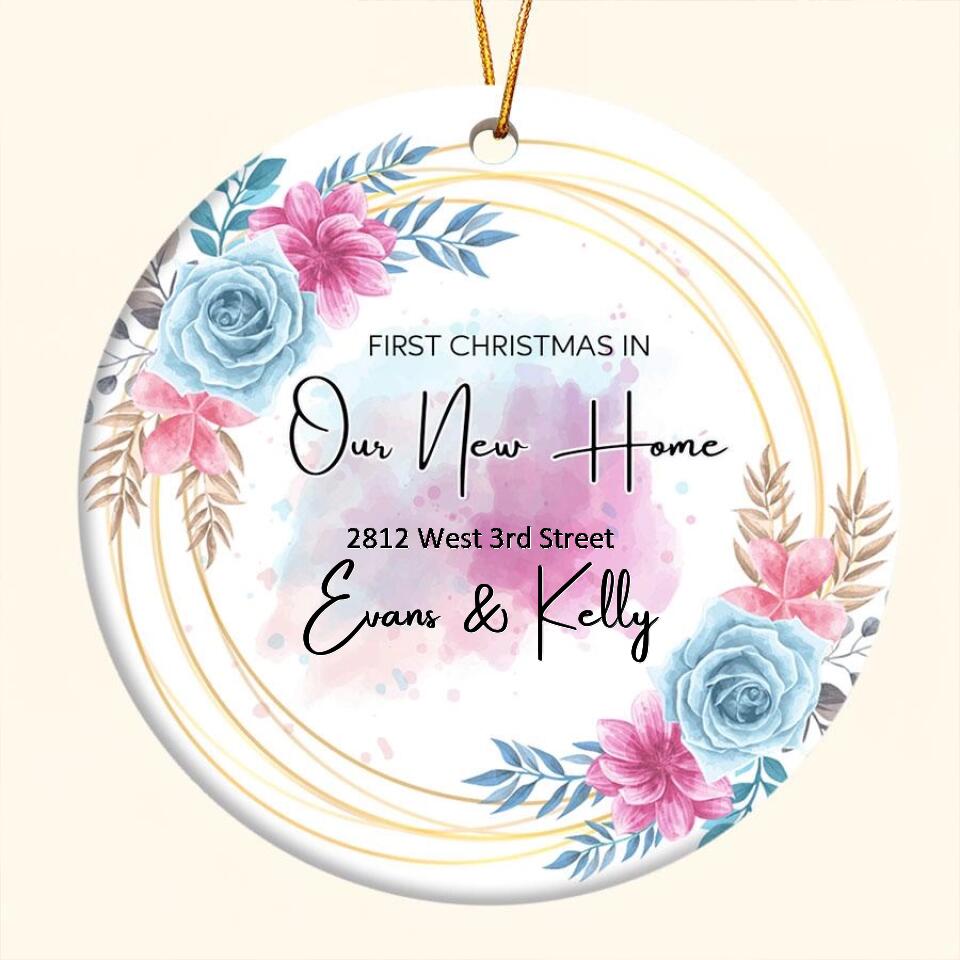 Our First Christmas In Our New Home Ornament, Custom Family Christmas Ornament, Personalized Ornament, New Family Ornament, Christmas Gifts