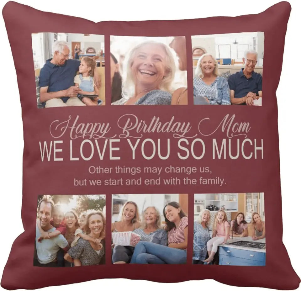 Custom Pillow - Personalized Pillow with Picture &amp; Name Including Case &amp; Insertion. Full Color Print on Both Sides Ultra Soft Cover