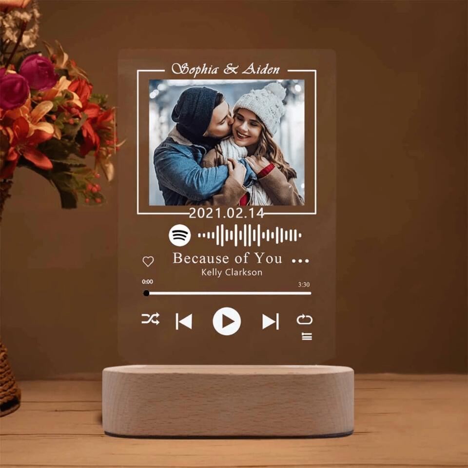 Custom Gift for Boyfriend Girlfriend Acrylic Poem, Acrylic Album Cover, Personalized Gift Transparent for Anniversary