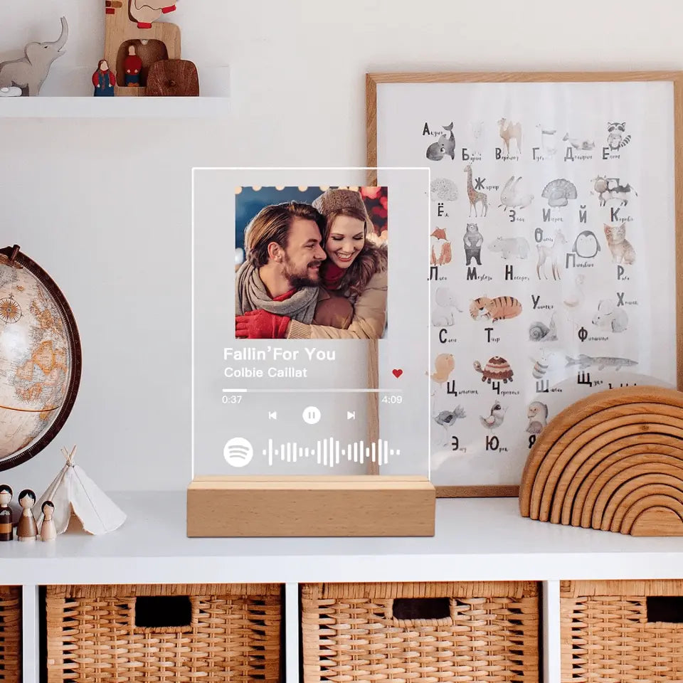 Personalized Acrylic Gift Song with Photo Customized Song Custom Picture for Music Lover Friends Sister