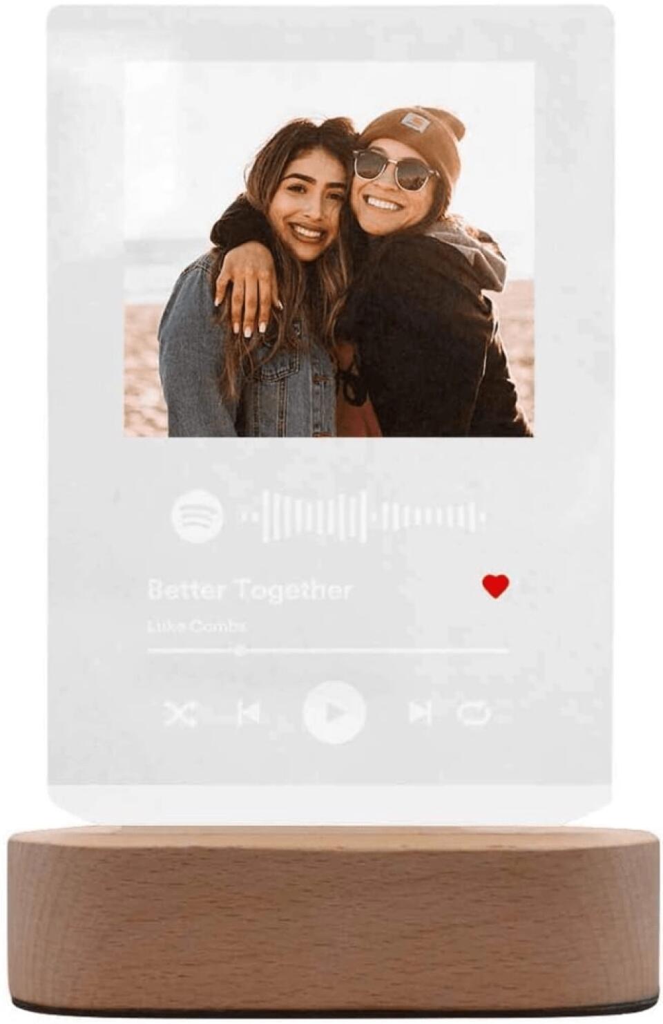 Personalized Gift Acrylic Song with Photo Custom Acrylic Album Cover Gifts for Music Lover Friends Sister