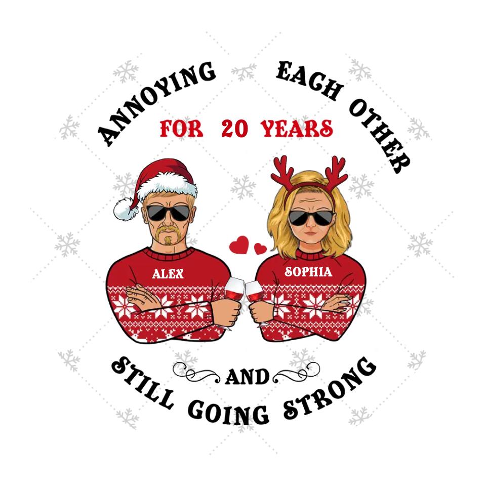 Annoying Each Other, Christmas Gift For Married Couples, Personalized Custom Circle Ceramic Ornament