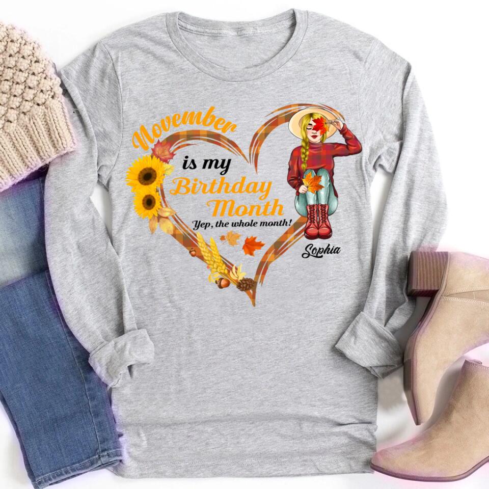 November Birthday Shirt, Custom Birthday Shirt, November Birthday Shirts For Woman, November Birthday Gifts