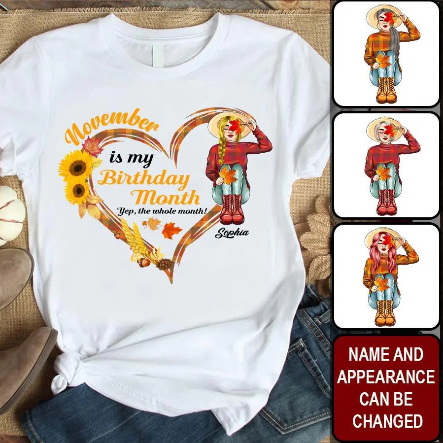 November Birthday Shirt, Custom Birthday Shirt, November Birthday Shirts For Woman, November Birthday Gifts