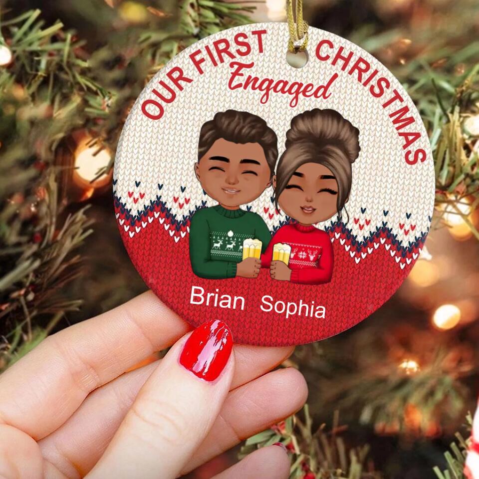 Our First Christmas Ornament 2022, Personalized Our First Christmas Ornaments, First Christmas As Mr And Mrs Ornament