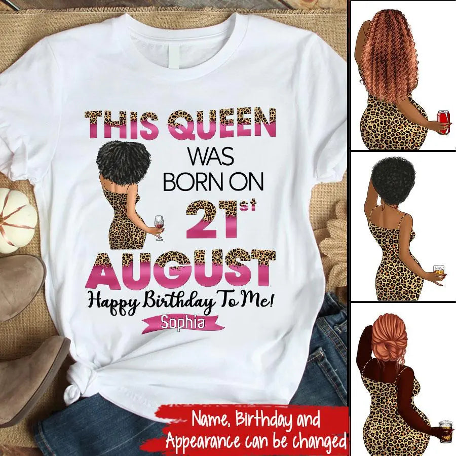 August Birthday Shirt, Custom Birthday Shirt, Queens are Born In August, August Birthday Shirts For Woman, August Birthday Gifts