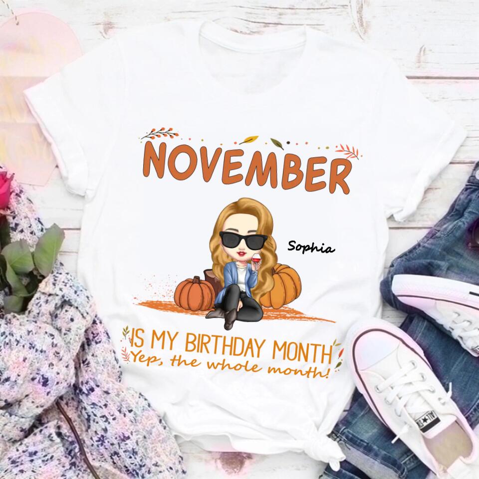November Birthday Shirt, Custom Birthday Shirt, November Birthday Shirts For Woman, November Birthday Gifts