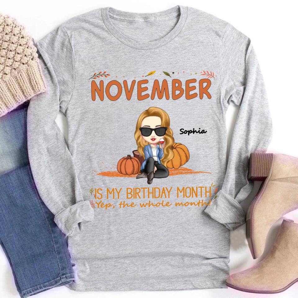 November Birthday Shirt, Custom Birthday Shirt, November Birthday Shirts For Woman, November Birthday Gifts