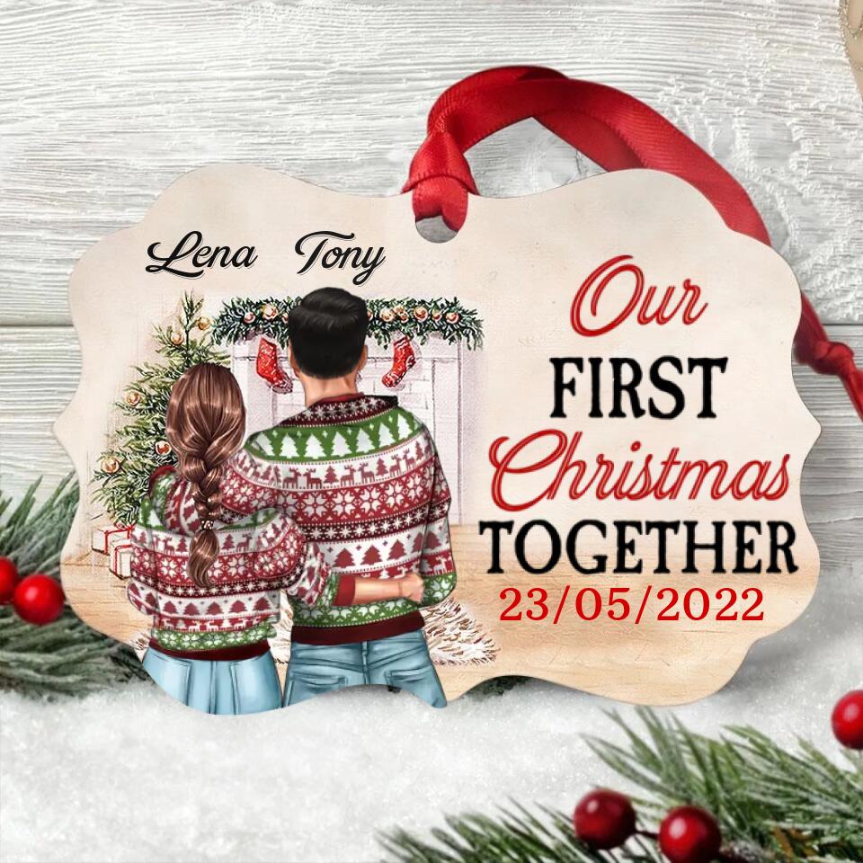 Couples Christmas ornaments, Couples first Christmas ornament, newlywed Christmas ornaments, personalized couple ornaments, newlywed ornament
