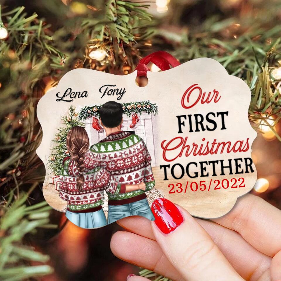 Couples Christmas ornaments, Couples first Christmas ornament, newlywed Christmas ornaments, personalized couple ornaments, newlywed ornament