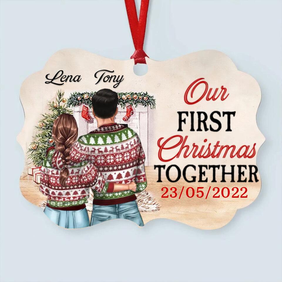 Couples Christmas ornaments, Couples first Christmas ornament, newlywed Christmas ornaments, personalized couple ornaments, newlywed ornament