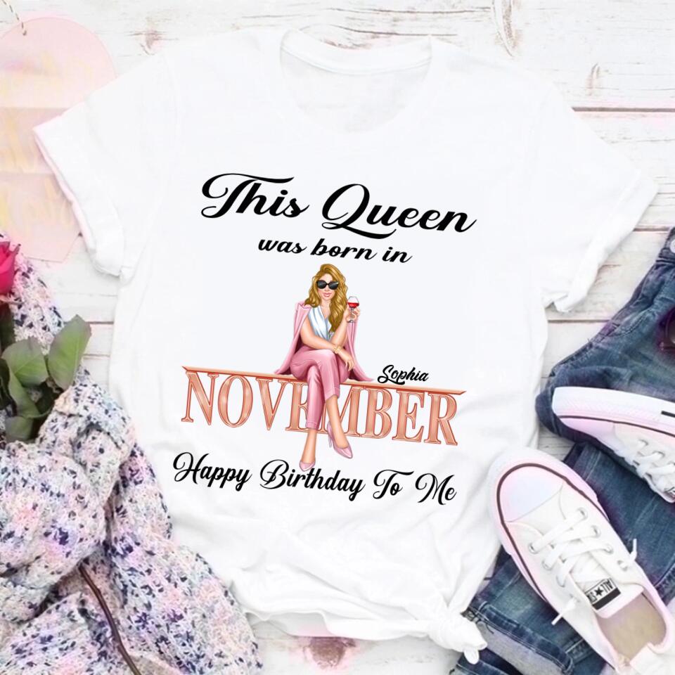 November Birthday Shirt, Custom Birthday Shirt, November Birthday Shirts For Woman, November Birthday Gifts