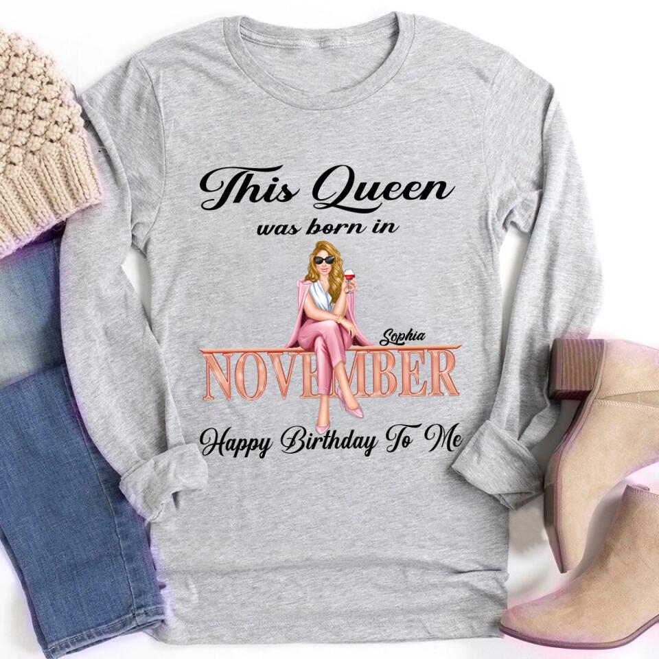 November Birthday Shirt, Custom Birthday Shirt, November Birthday Shirts For Woman, November Birthday Gifts