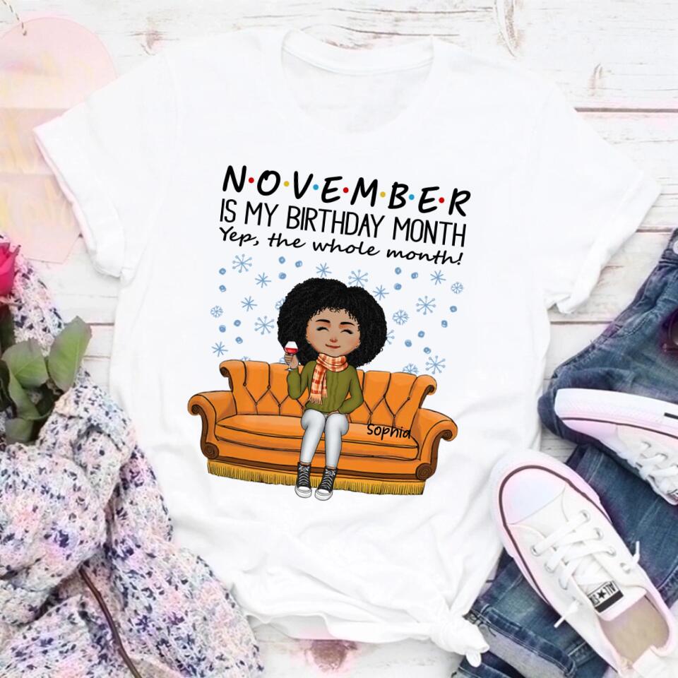 November Birthday Shirt, Custom Birthday Shirt, Queens are Born In November, November Birthday Shirts For Woman, November Birthday Gifts