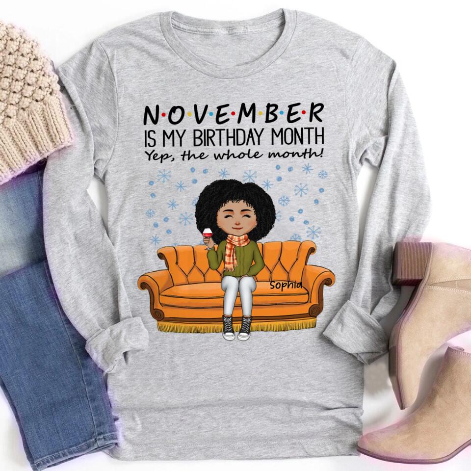 November Birthday Shirt, Custom Birthday Shirt, Queens are Born In November, November Birthday Shirts For Woman, November Birthday Gifts