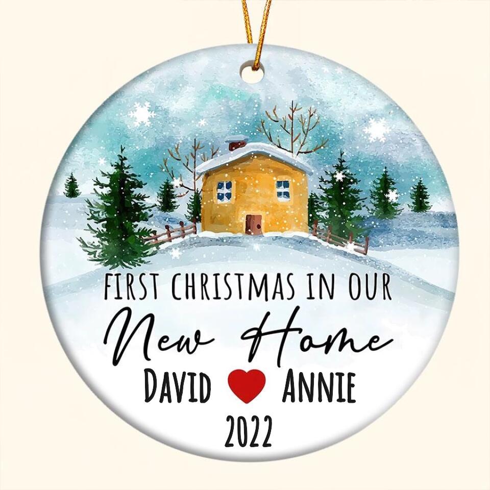 Our First Christmas In Our New Home Ornament, Custom Family Christmas Ornament, Personalized Ornament, New Family Ornament, Christmas Gifts
