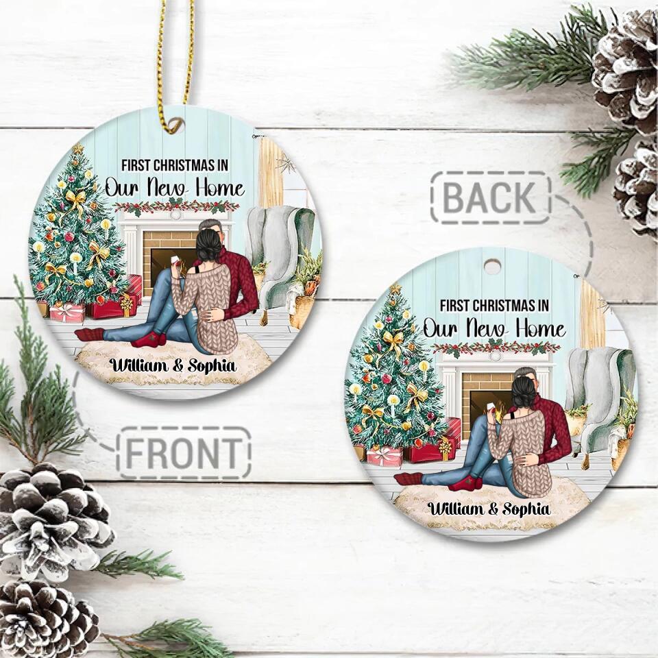 Our First Christmas In Our New Home Ornament, Custom Family Christmas Ornament, Personalized Ornament, New Family Ornament, Christmas Gifts