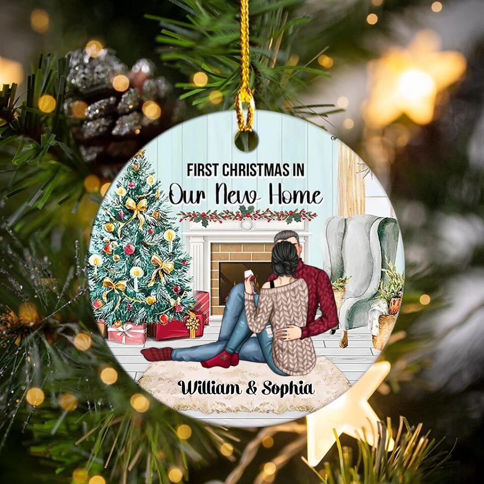 Our First Christmas In Our New Home Ornament, Custom Family Christmas Ornament, Personalized Ornament, New Family Ornament, Christmas Gifts
