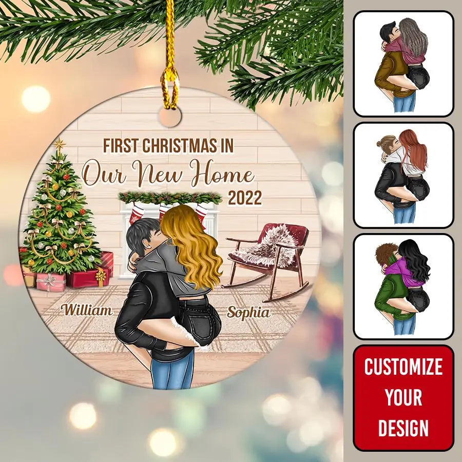 Our First Christmas In Our New Home Ornament, Custom Family Christmas Ornament, Personalized Ornament, New Family Ornament, Christmas Gifts