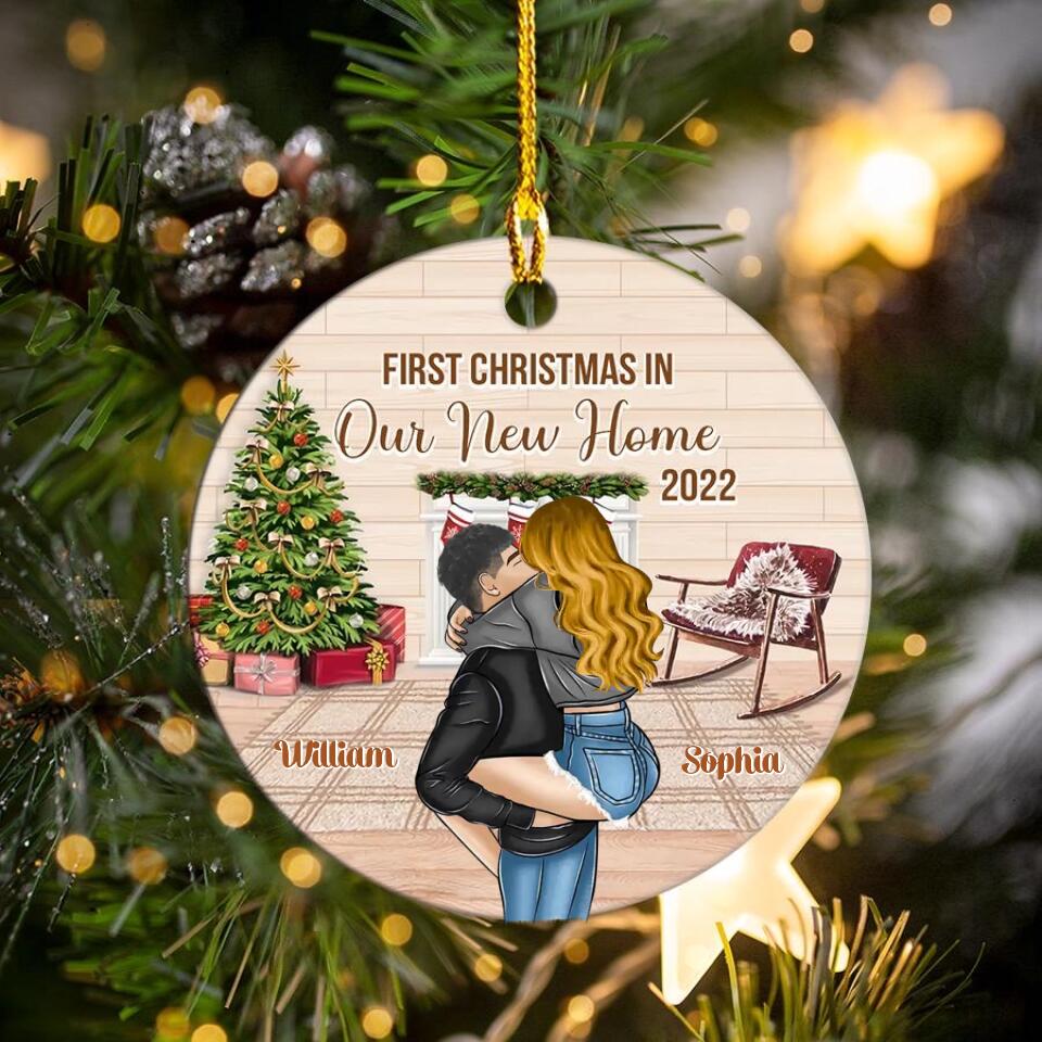 Our First Christmas In Our New Home Ornament, Custom Family Christmas Ornament, Personalized Ornament, New Family Ornament, Christmas Gifts