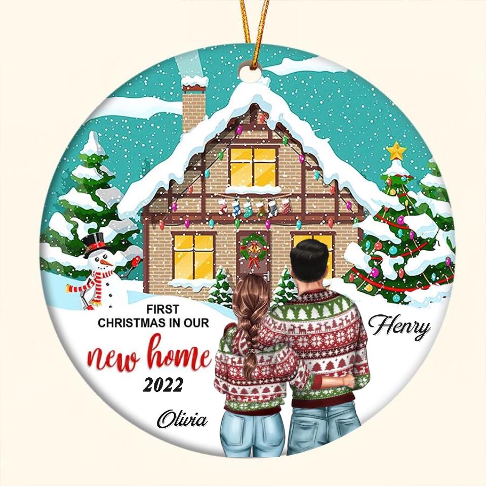 Our First Christmas In Our New Home Ornament, Custom Family Christmas Ornament, Personalized Ornament, New Family Ornament, Christmas Gifts