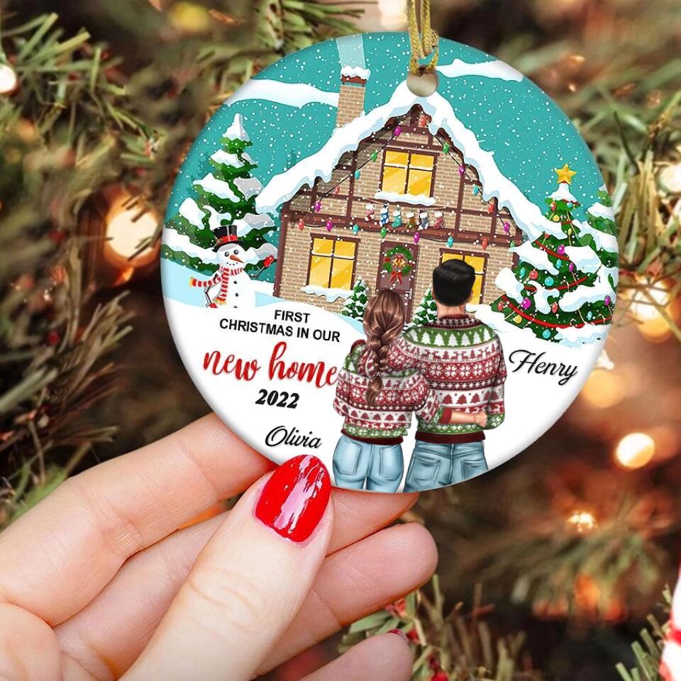 Our First Christmas In Our New Home Ornament, Custom Family Christmas Ornament, Personalized Ornament, New Family Ornament, Christmas Gifts