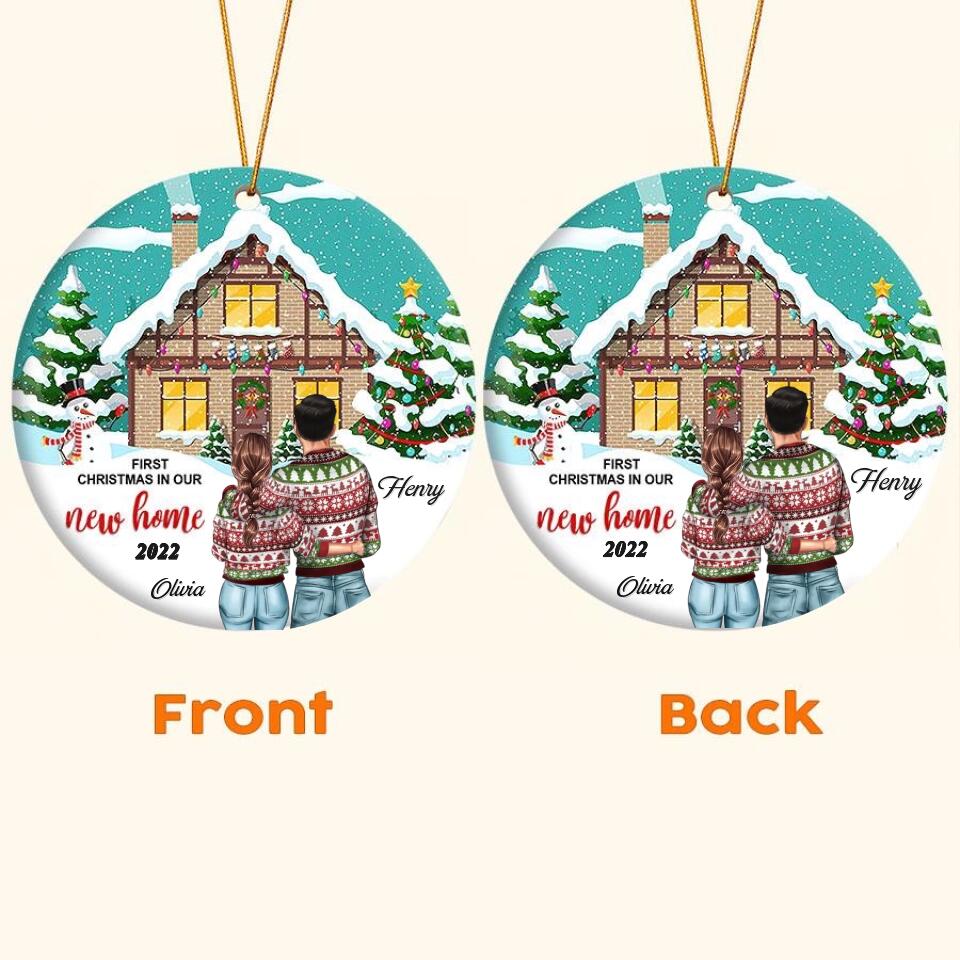 Our First Christmas In Our New Home Ornament, Custom Family Christmas Ornament, Personalized Ornament, New Family Ornament, Christmas Gifts