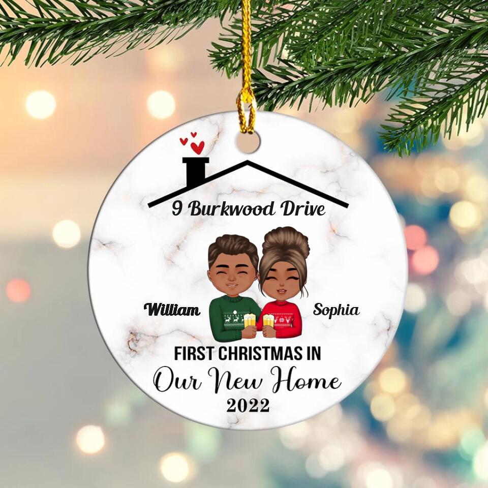 Our First Christmas In Our New Home Ornament, Custom Family Christmas Ornament, Personalized Ornament, New Family Ornament, Christmas Gifts
