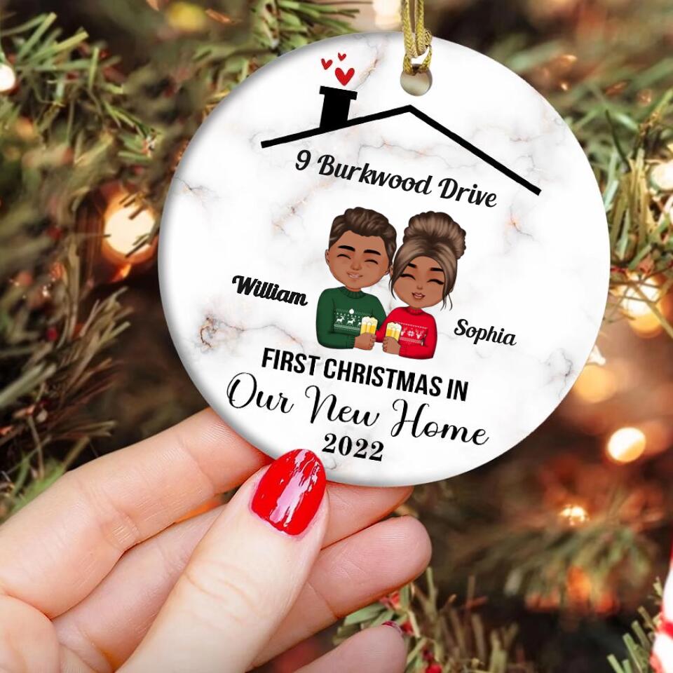 Our First Christmas In Our New Home Ornament, Custom Family Christmas Ornament, Personalized Ornament, New Family Ornament, Christmas Gifts