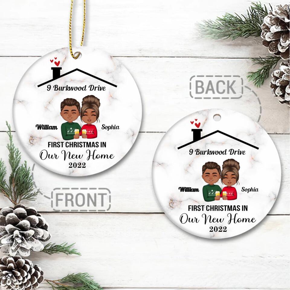 Our First Christmas In Our New Home Ornament, Custom Family Christmas Ornament, Personalized Ornament, New Family Ornament, Christmas Gifts
