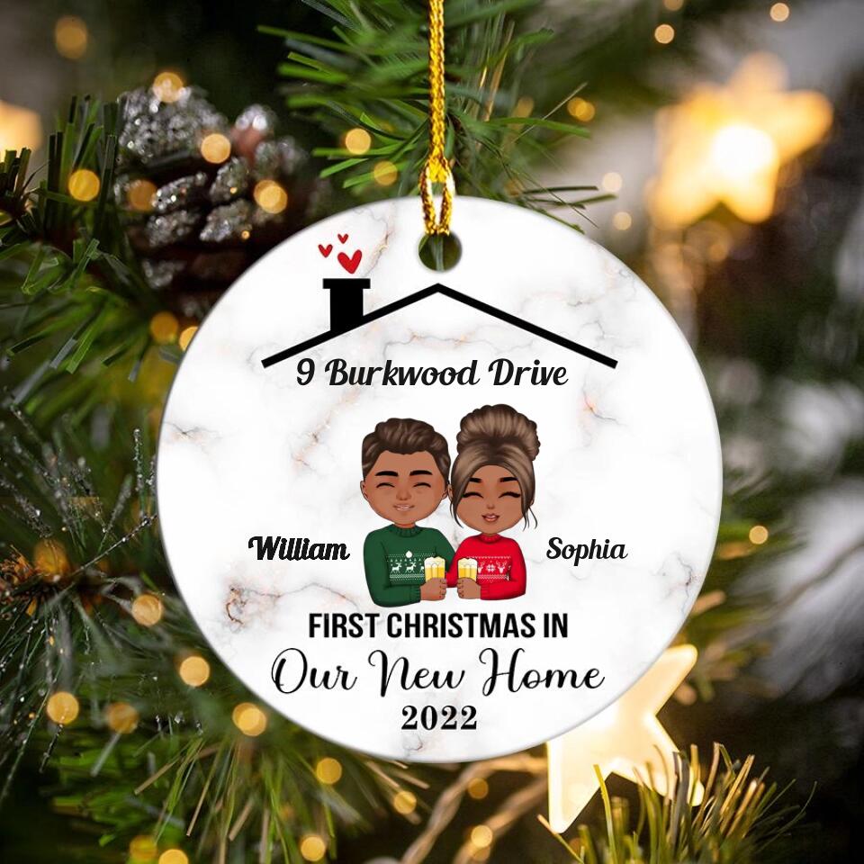 Our First Christmas In Our New Home Ornament, Custom Family Christmas Ornament, Personalized Ornament, New Family Ornament, Christmas Gifts